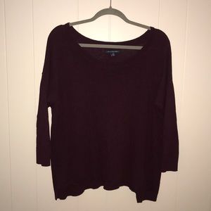 3/4 sleeve American Eagle burgundy sweater